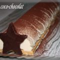 Cheesecake coco - chocolat façon bûche