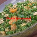 Salade de kale, noix, quinoa & clémentines