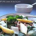Salade d'épinards au prosciutto et aux poires