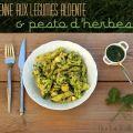 Penne aux légumes aldente et Pesto d'herbes ...