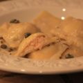 Raviolis au saumon sauce aux câpres