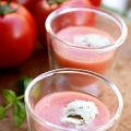 Gaspacho tomate - fraise et sa glace au pesto[...]