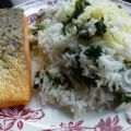 Riz aux herbes à l'iranienne et poisson frit[...]