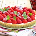 Tarte aux fraises - fraises confites