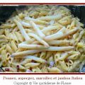 Pennes, asperges, maroilles et jambon Italien