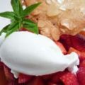 Salade de fraises à la verveine, glace au[...]