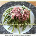 Haricots verts, bacon et Philadelphia