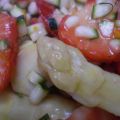 Salade d'asperges et de courgette à la fraise