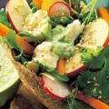 Salade de cresson, asperges et lentilles