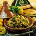 Tajine de poulet, citron confit et olives,[...]