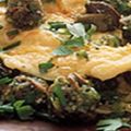 Omelette aux courgettes et aux cèpes