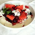 Salade de fruits rouges, gingembre et yaourt