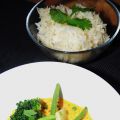 Curry rouge de légumes verts {et son riz gluant}