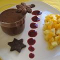 Mousse cacao-café, sablés cacao-amande, salade[...]