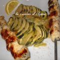 Brochettes de poulet au citron et gratin de[...]