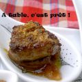 Amuse-bouche de foie gras poêlé au pain d'épice