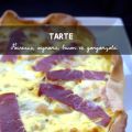 Tarte poireaux, oignons, bacon et gorgonzola