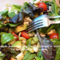 Salade panachée, mozzarella, tomate et basilic
