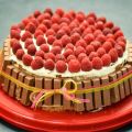 Gâteau d'anniversaire framboises / KitKat