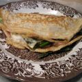 Crêpes farcies aux jambons et asperges