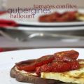 Tomates Confites, Aubergine & Halloumi