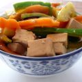 Riz, légumes et tofu sauce asiatique