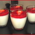 Panna-cotta vanillée coulis de fraise