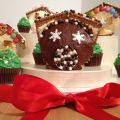Christmas cupcakes village