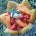 Salade de fruits Melon, fraises