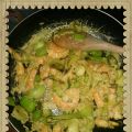 Poelée de riz curry aux crevettes