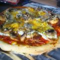 Pizza aux crevettes safranées, Recette Ptitchef
