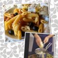 Risotto de pâtes au chorizo et aux olives noires
