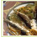 Sardines frites et courgettes aux piments