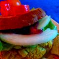 Hamburger de lentilles rouges et chou-fleur