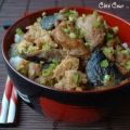Oyako donburi : poulet et oeufs sur lit de riz,[...]