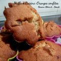 Muffins raisins-oranges confites