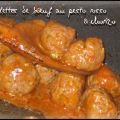 Boulettes de boeuf au pesto rosso & chorizo,[...]