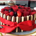 Gâteau de Pâques fraises chocolat