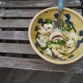 Salade chou chinois-champignons-coriandre