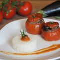 Tomates farcies viande aubergines