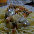 Spaghetti aux crevettes et noix de saint[...]