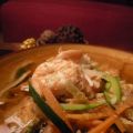 Bouillon thaï de crevettes aux légumes
