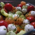 Salade de billes de concombre, tomates cerises,[...]