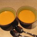 Velouté de carottes, lentilles, au lait de coco