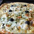 Pizza blanche poulet curry