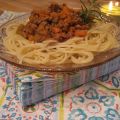 Spaghettis aux trois viandes (saucisse[...]
