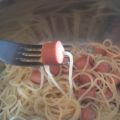 Spaghetti saucisses rigolotes