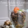 Petites salades de lentilles au saumon fumé,[...]