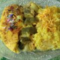 Escalopes de poulet aux courgettes et au curry,[...]