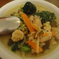 Soupe thaï au poulet et brocolis